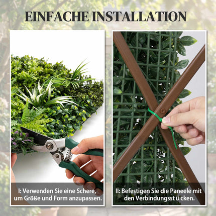 Artificial Hedge Panel, 100x100 cm, UV Resistant