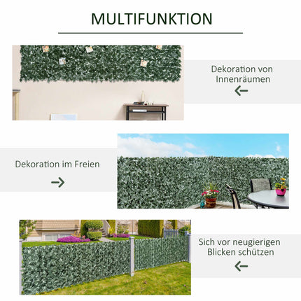 Artificial Hedge Privacy Screen, 240x100cm, Dark Green