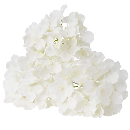 Artificial Hydrangea Flowers, 105 White Silk Stems