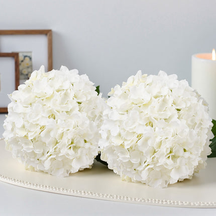 Artificial Hydrangea Flowers, 205 White Silk Stems