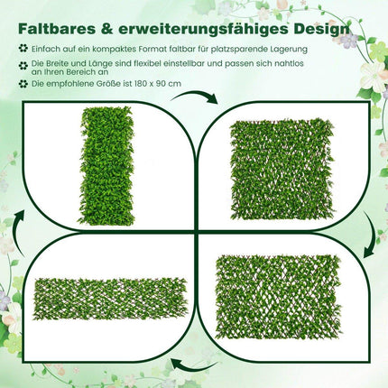 Artificial Ivy Garden Privacy Screen Plant Wall Hedges with Green Eucalyptus