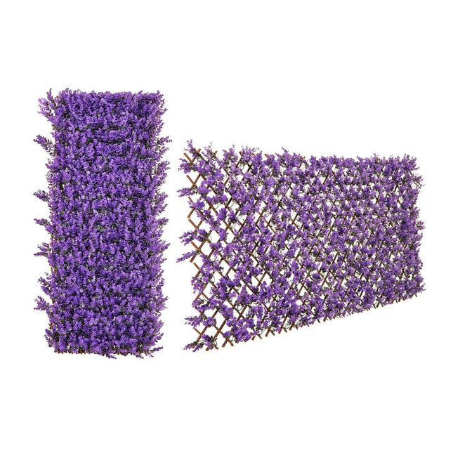 Artificial Ivy Garden Privacy Screen Plant Wall Hedges with Purple Eucalyptus