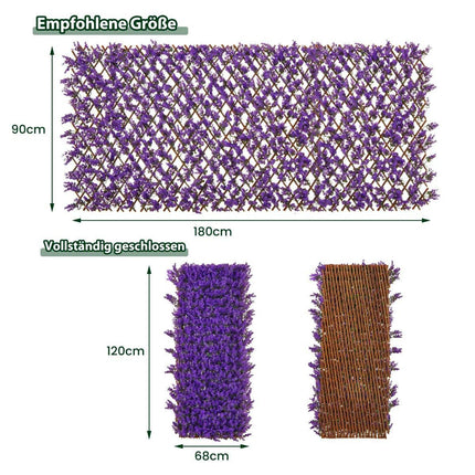Artificial Ivy Garden Privacy Screen Plant Wall Hedges with Purple Eucalyptus