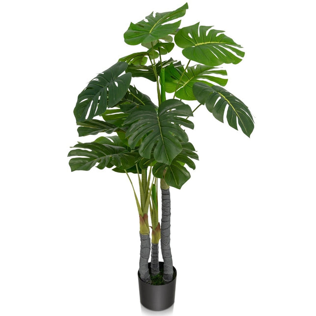 Artificial Monstera Plant, 120 cm, 20 Leaves, Durable