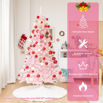 Artificial Pink Christmas Tree 180 cm, Metal Stand