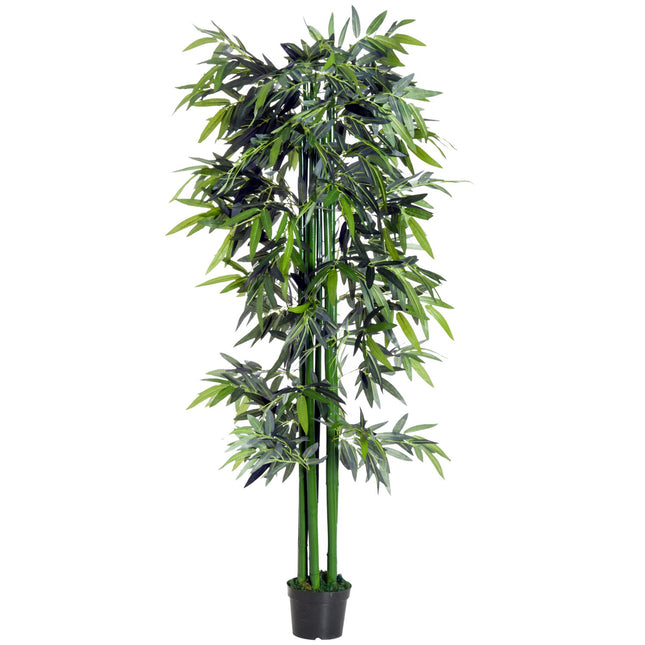 Artificial bamboo with planting - 180 cm realistic green