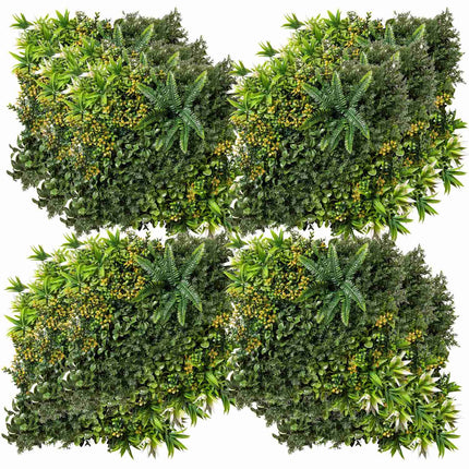Artificial plant wall, UV protected, 12-pack, 50x50 cm