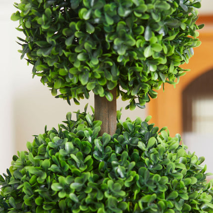Boxwood artificial plants, set of 2 - 60 cm, UV resistant