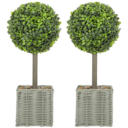 Artificial Plants Set of 2, UV-Resistant, Indoor/Outdoor
