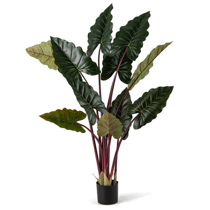 Artificial Rainbow Taro Plant, 160 cm, 11 Leaves