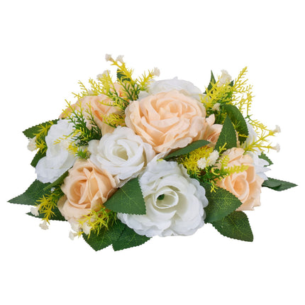 Artificial Rose Flower Balls, 10-Pack, 240mm, Champagne White