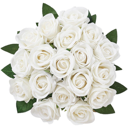 Artificial Roses, 120 White Foam Stems for DIY Decor