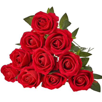 Artificial Roses, 60 Red Foam Roses With Stems