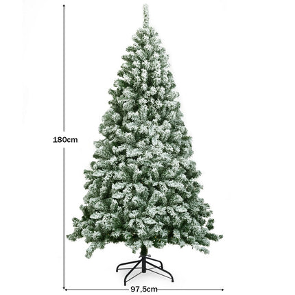 Artificial Snow-Covered Christmas Tree, 180 cm, PVC Needles