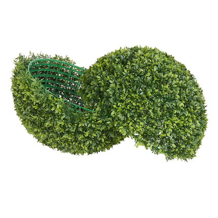 Artificial Topiary Ball, 23-Inch Faux Boxwood, Green