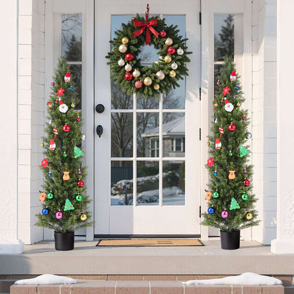 Artificial Topiary Cedar Trees Set of 2, 60 Inch