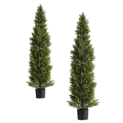 Artificial Topiary Cedar Trees Set of 2, 60 Inch
