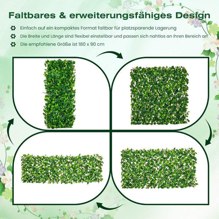 Artificial ivy garden privacy plant wall hedges with green ivy
