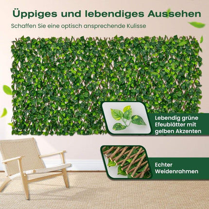 Artificial ivy garden privacy plant wall hedges with green ivy