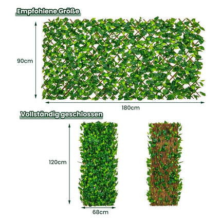 Artificial ivy garden privacy plant wall hedges with green ivy