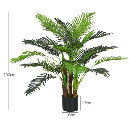 Artificial palm tree, 100 cm with 27 branches, indoor/outdoor decoration
