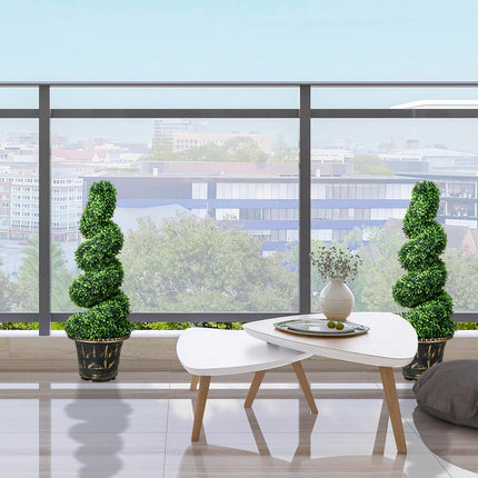 Artificial boxwood plant set, UV resistant, 90 cm