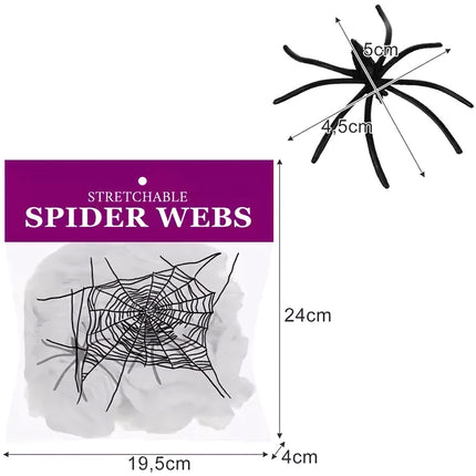 Artificial spider web + 2 Malatec spiders 19759