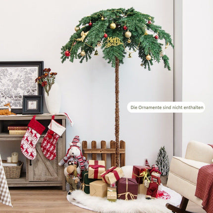 Artificial tropical Christmas palm with 250 warm white LED lights & 813 branch tips 180 cm