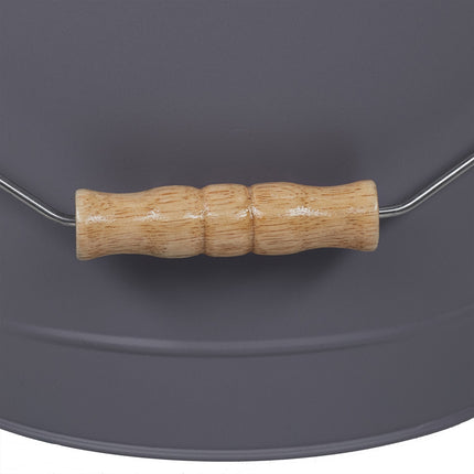 Ash bucket with lid and ash shovel