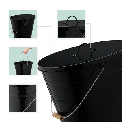 Ashtray with lid 18.5 L