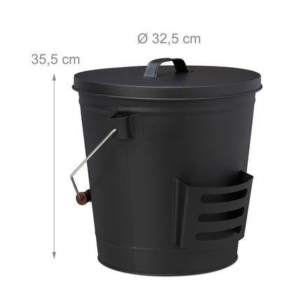 Ashtray with lid and shovel