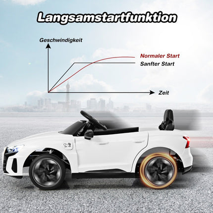 Audi RS children's electric car with 2.4 G remote control with music and headlights white