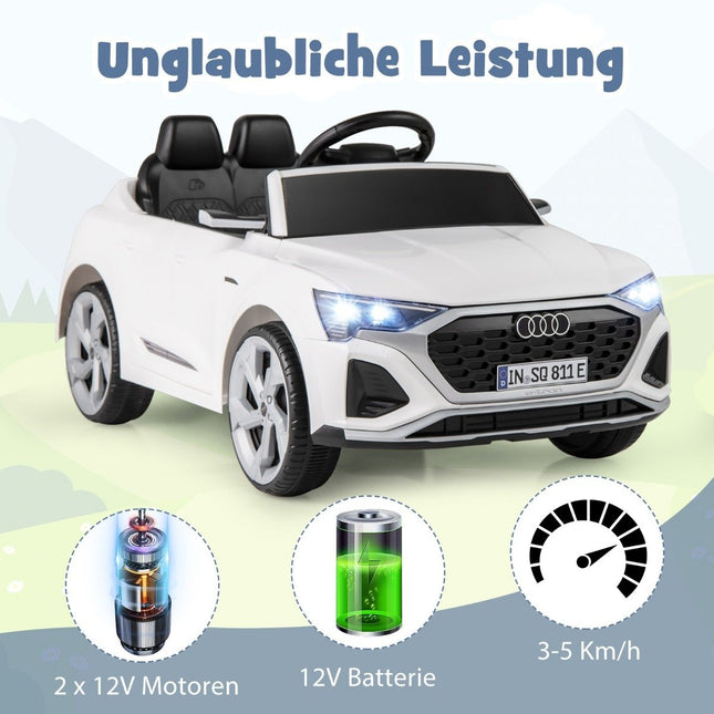 Audi SQ8 Kids Electric Car, 12V, Remote Control, White