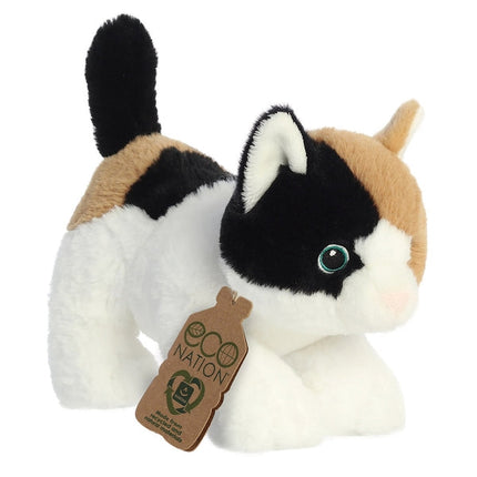 Aurora Eco Nation Plush Calico Cat, 21 Cm