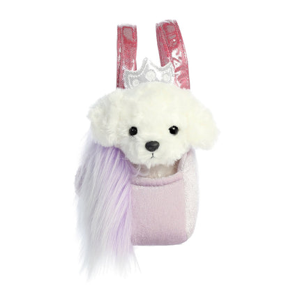 Aurora Fancy Pals Soft Toy - Dog In A Bag, 20 Cm