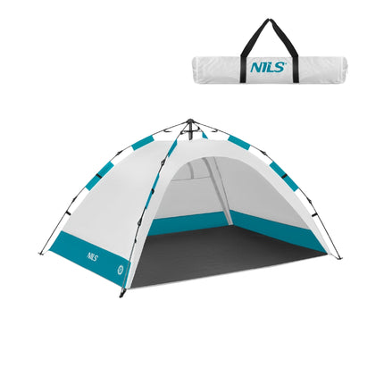 Automatic Beach Tent With UV Protection, 2-Entrance, Gray