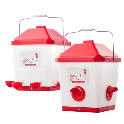Automatic Chicken Feeder And Waterer Set, 40 lb, 5 Gal