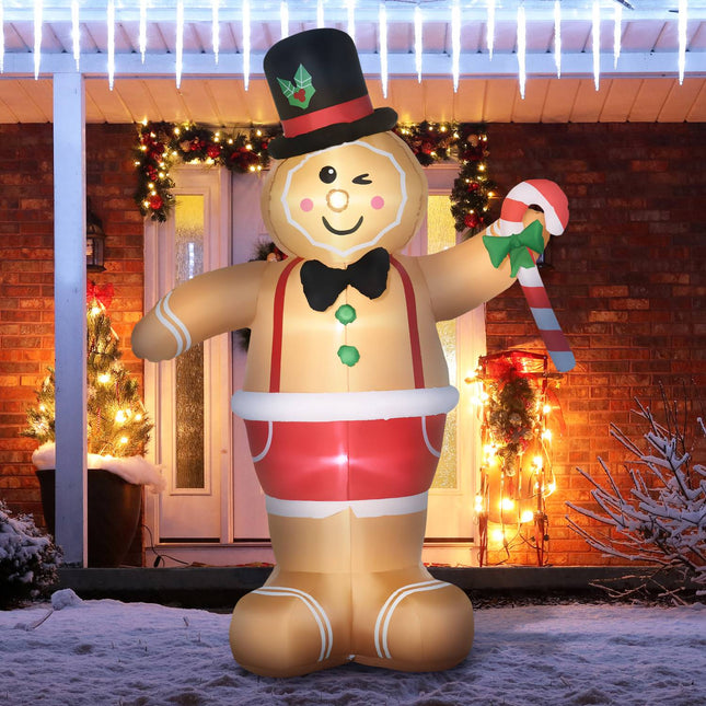 Inflatable Gingerbread Man 2.38M with LED lights, waterproof