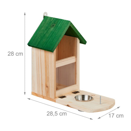 Automatic squirrel feeder with water bowl