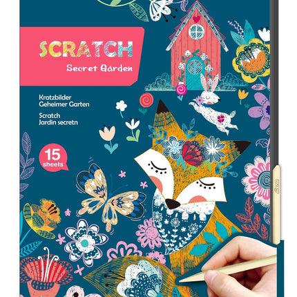 Avenir A4 Scratch Book Secret Garden