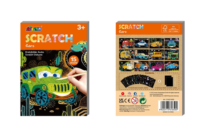 Avenir Mini Scratch Book Cars