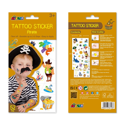 Avenir Tattoo Sticker Pirate