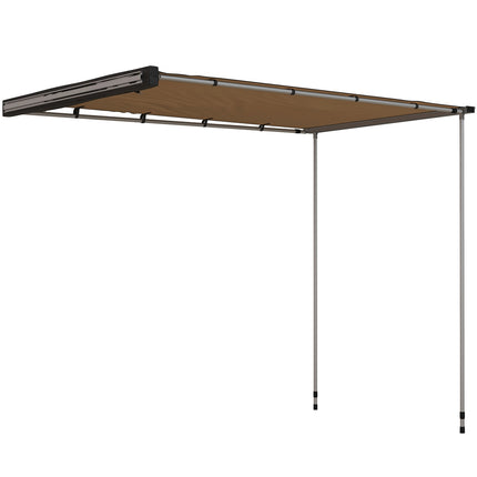 Retractable 1.6x2.5m Khaki Awning, water repellent roof