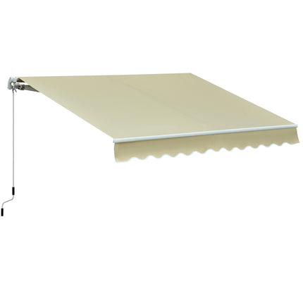 Cream white folding arm awning - Sun protection, 2.95x2.5M