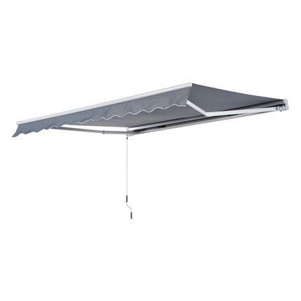 Retractable Gray Balcony Awning, UV sun protection, 2.95x2.5m