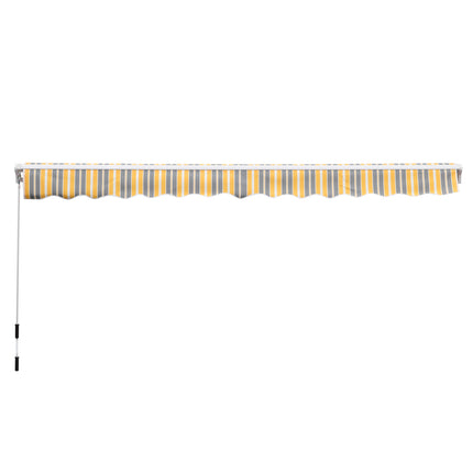 Retractable sun tent, 3.5X2.5M, yellow/grey, UV protection