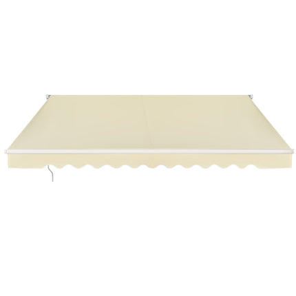 Awning with crank retractable awning aluminum patio sun protection 3 x 2.5 m beige