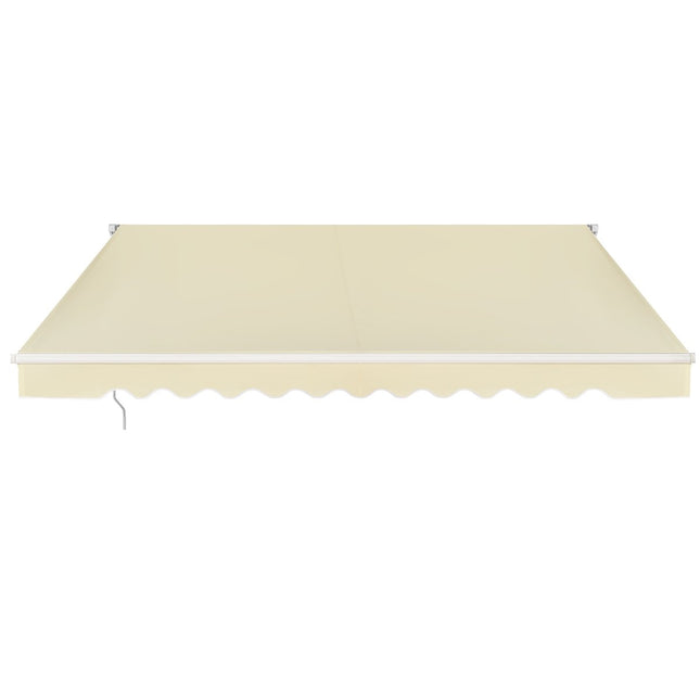 Awning with crank retractable awning aluminum patio sun protection 3 x 2.5 m beige