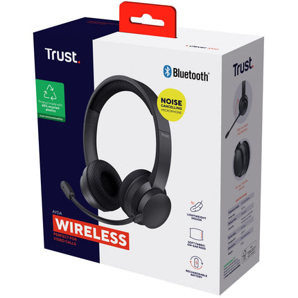 Ayda Wireless PC Headset Bluetooth ENC Black