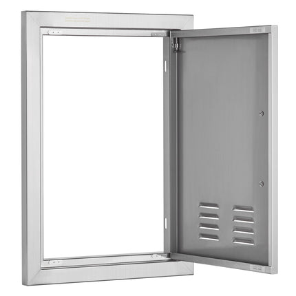 BBQ Access Door, 14x20 in Stainless Steel Flush Mount Vent